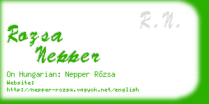rozsa nepper business card
