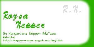 rozsa nepper business card